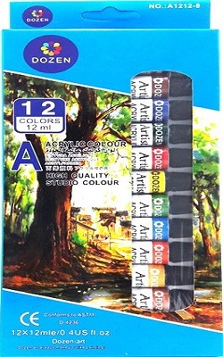 Dozen Acrylic Colour (12 Colours)