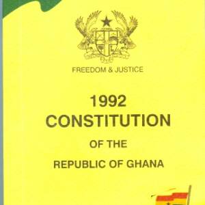 1992 Constitution Of The Republic Of Ghana (Yellow Cover)