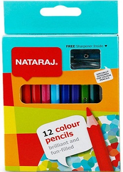 Nataraj colour pencils (12 in a pack)